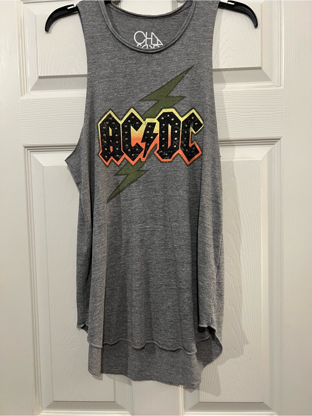 Chasor Grey Graphic AC/DC tank
